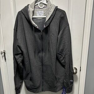 NWT Champion Charcoal Full-Zip Hoodie